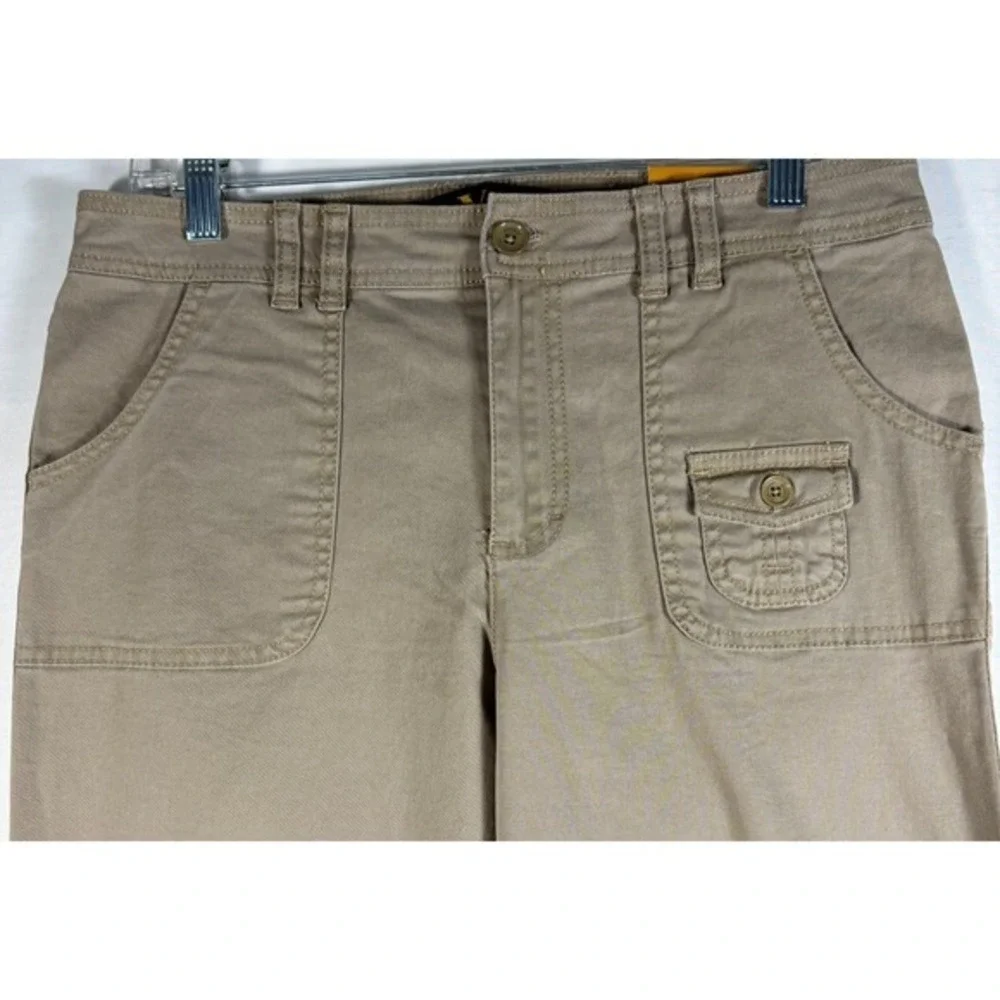 Gloria‎ Vanderbilt Megan straight wide leg stretch Latte Khaki  Sz 10 NWT